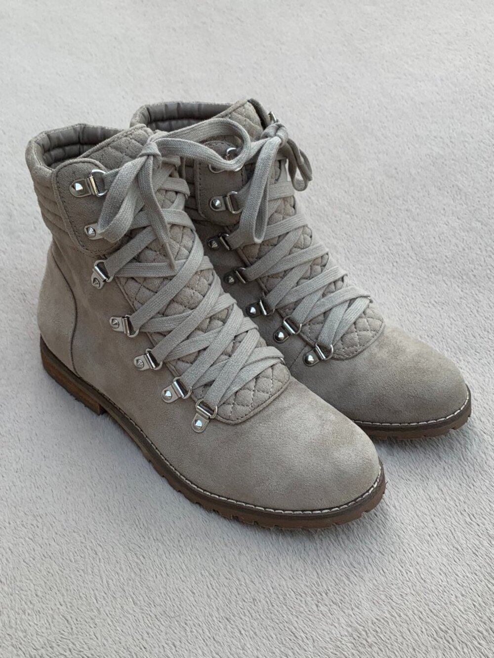 Carlos By Carlos Santana Donna Faux Suede Lace Up Booties Sz8